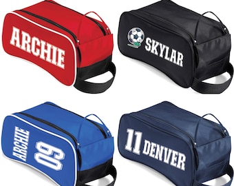 Personalised Football Boot Bag, Custom Name Sports Kit Gym Bag