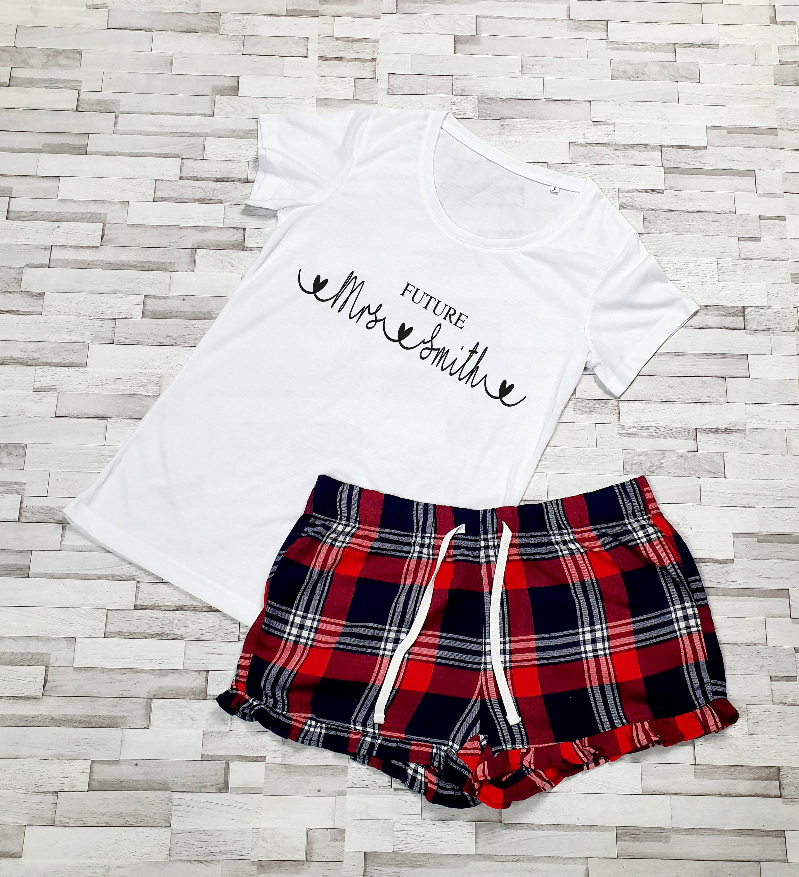 Personalised Pyjamas Set Wifey Pyjamas Future Mrs Pyjamas Etsy UK