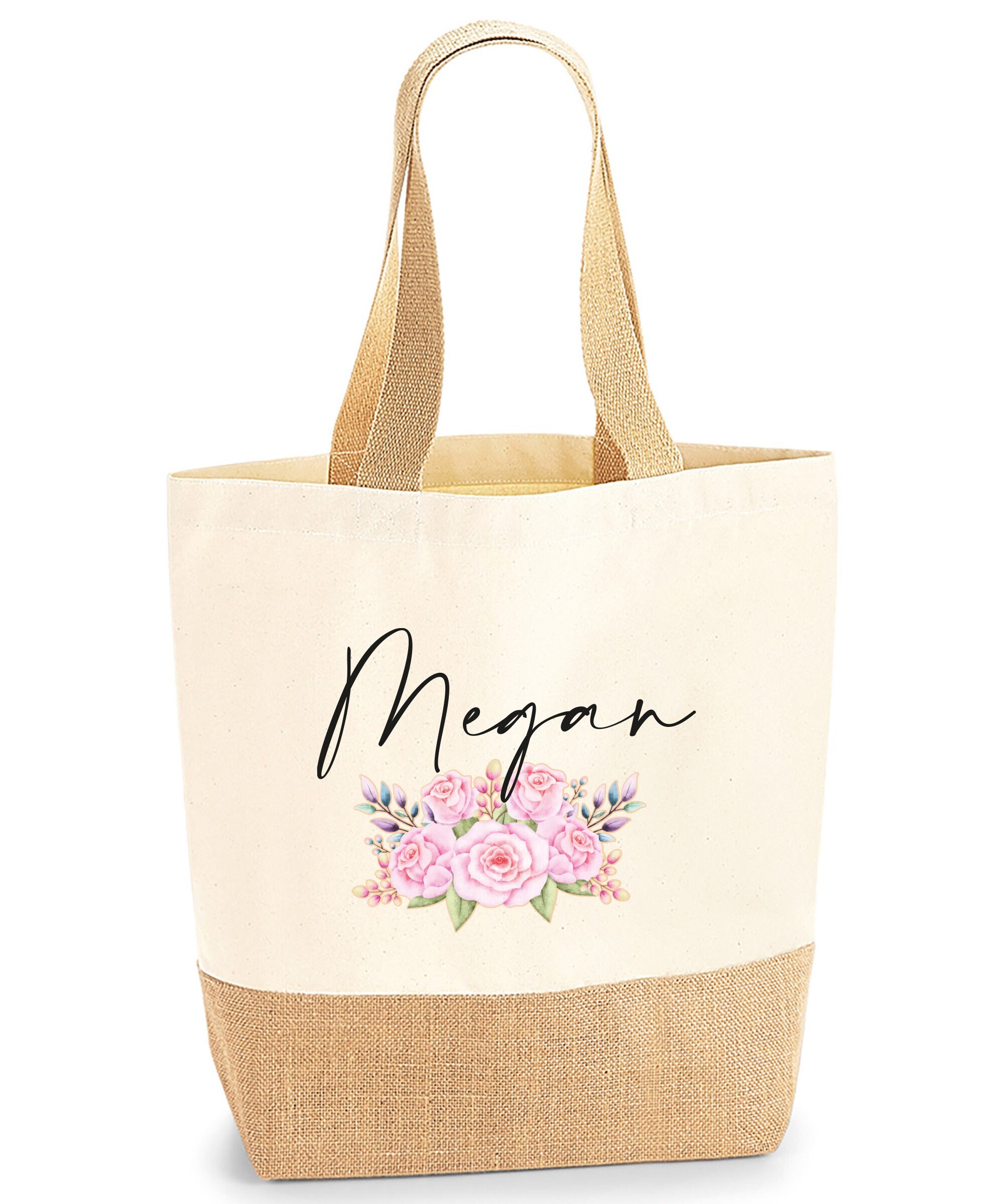 Personalised jute book bags hotsell