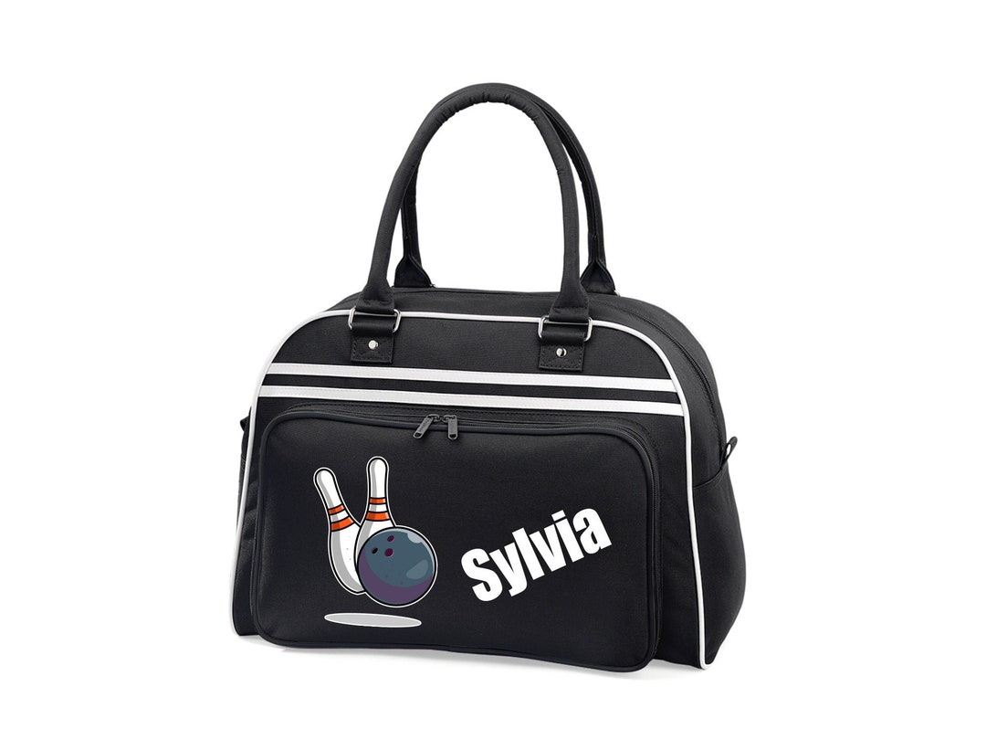 Personalised Bowling Bag, Custom Retro Style Bowling Bag, Bowling Game