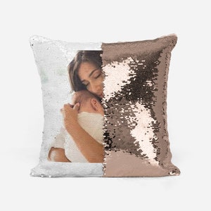 Mothers Day Gift, Personalised Mothers Day Gift, Sequin Pillow Picture Gift for Mum, Personalised Reversible Sequin Pillow Gift image 3