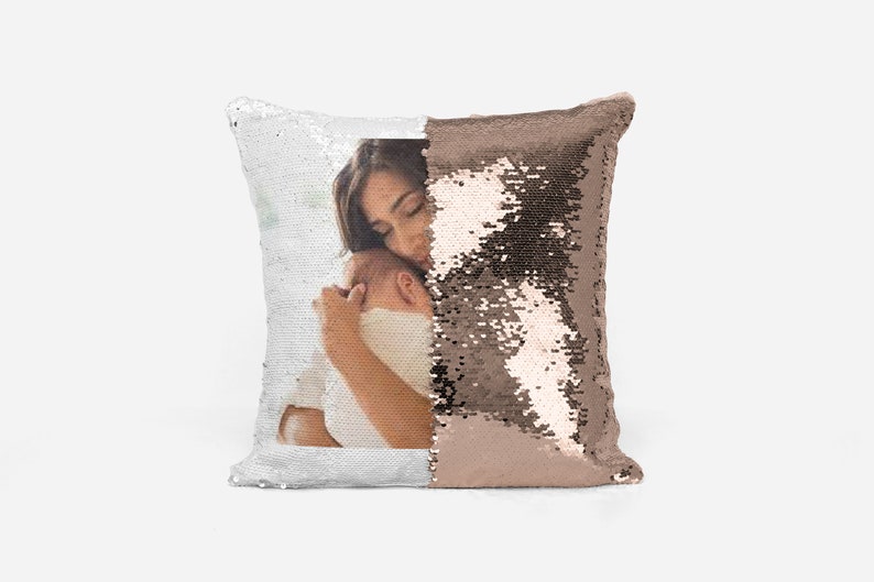 Mothers Day Gift, Personalised Mothers Day Gift, Sequin Pillow Picture Gift for Mum, Personalised Reversible Sequin Pillow Gift image 3