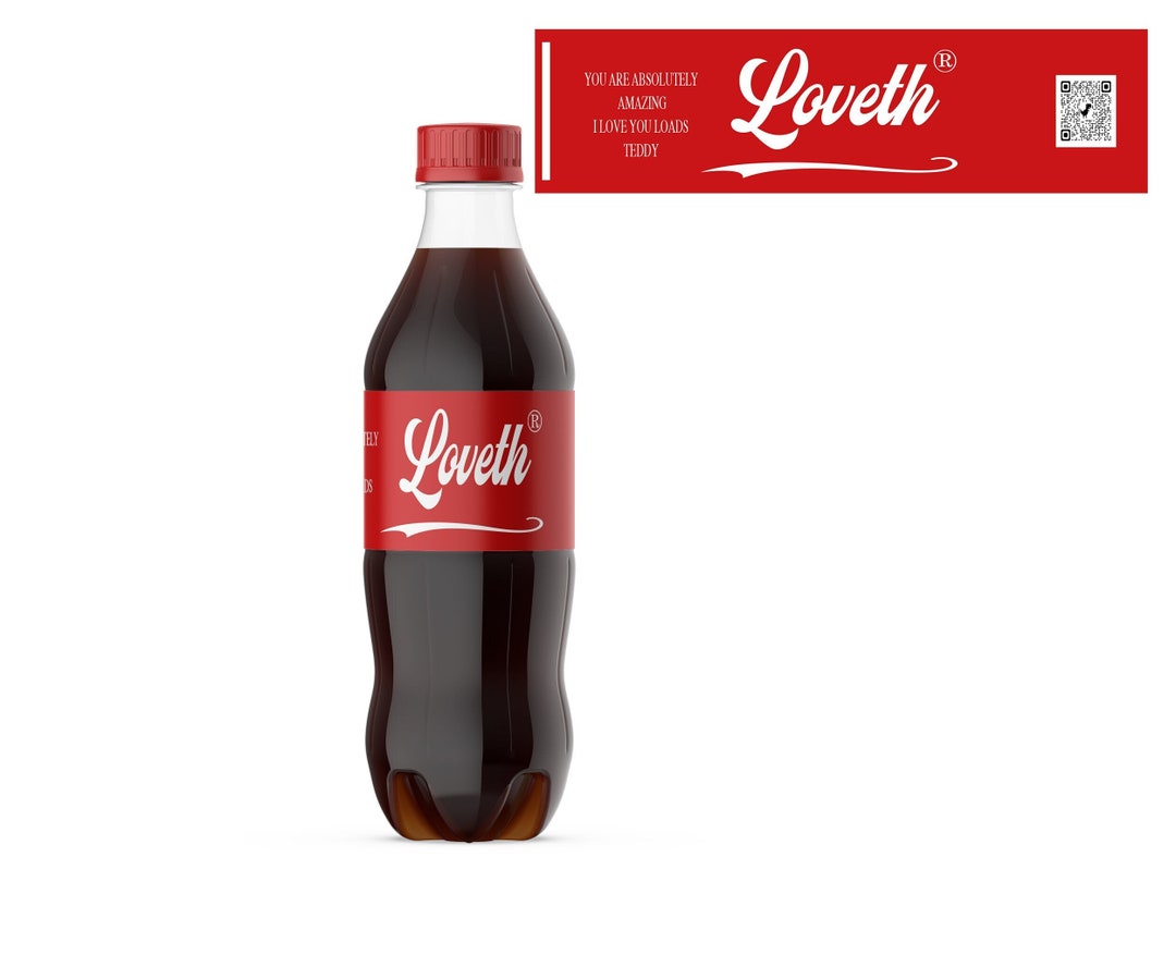 Personalized Cola Bottle Label: Custom Name Valentine's Gift (500ml) - Etsy