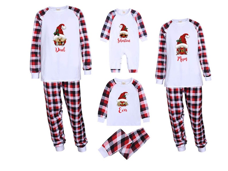 Personalised Family Christmas Pyjamas Gonk Matching Christmas Etsy UK