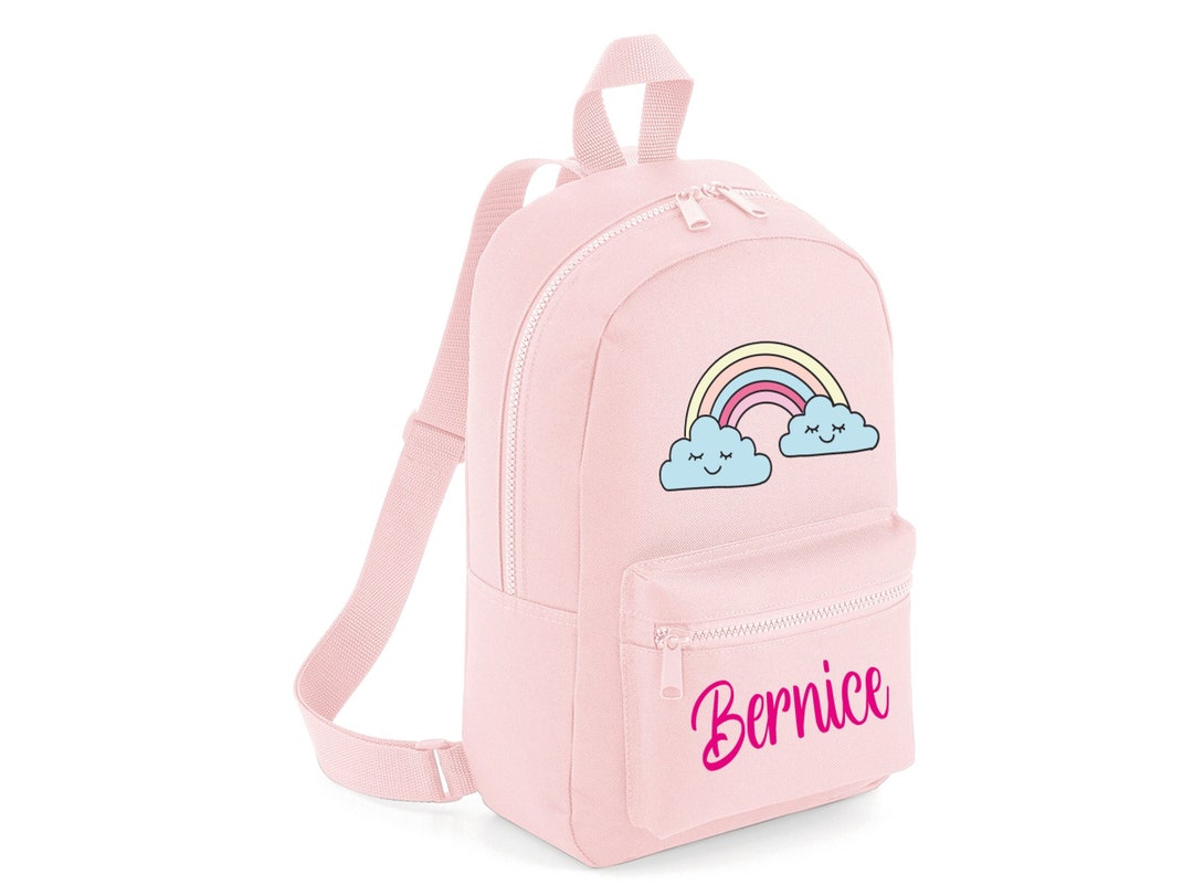 Personalised Rainbow Backpack for Kids, Custom Name Back Pack for Kids ...