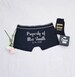 Personalised Groom Boxers, Personalised Wedding Boxers and Socks, Wedding Gift for Groom from Bride, Property of Mrs Boxer Shorts and Sock 