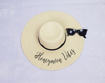 Personalised Beach Hat Custom Wedding 