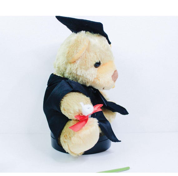 Personalisiertes Abschlussbär-Plüschtier – Mit Brille & Schal 2025 – Graduation Geschenk Für Ihn/sie