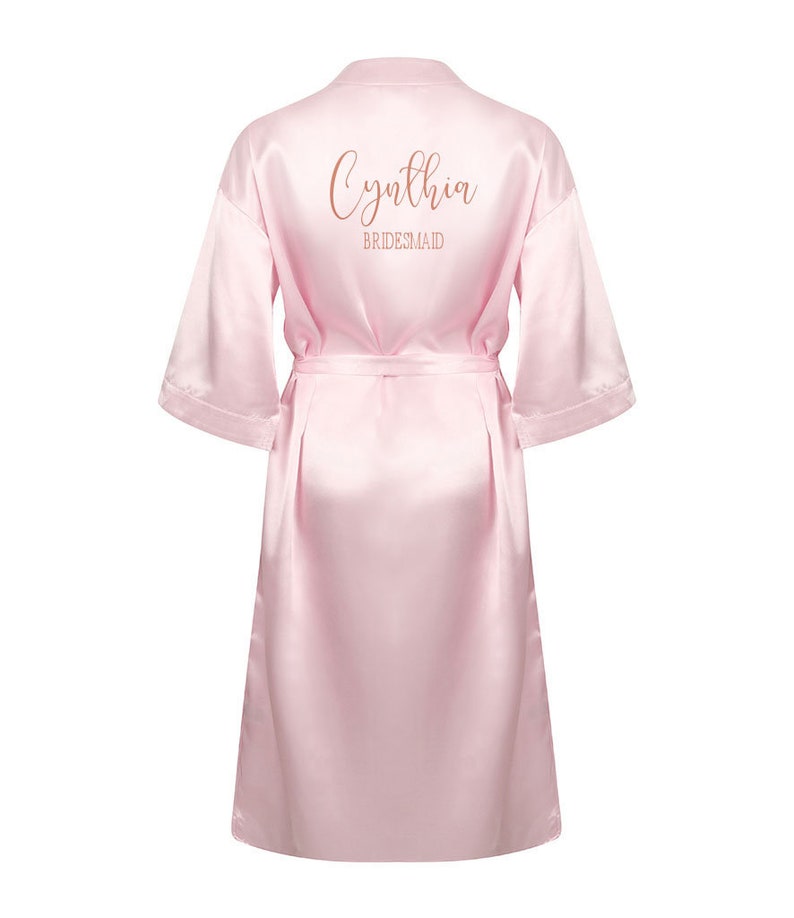Personalised Wedding Satin Dressing Gown Custom Name Bridal Etsy