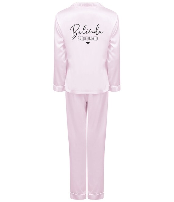 Buy Bride Pyjamas Personalised Name Role Bridesmaid Pyjamas