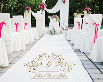 Personalised Wedding Aisle Runner Decoration Sample