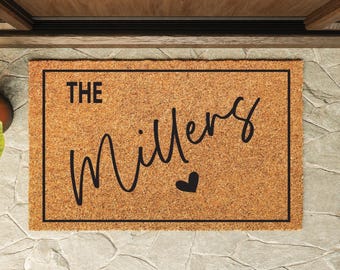 Personalised Door Mat, Custom Doormat - Customized door Rug - Housewarming Gift - New Home Gift -Personalised door mat