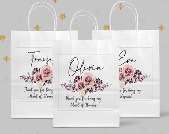 Personalised Wedding Gift Bag, Bridesmaids Gift Bag, Flower Girl Gift Bag, Maid of Honour Gift Bag, Personalised Bag, Wedding Bag