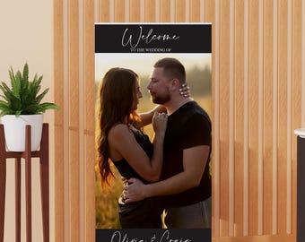 Custom Wedding Retractable Banner Stand INCLUDED with Full Color Print, Wedding Banner Sign, Personalized Event Display, Wedding Decorations