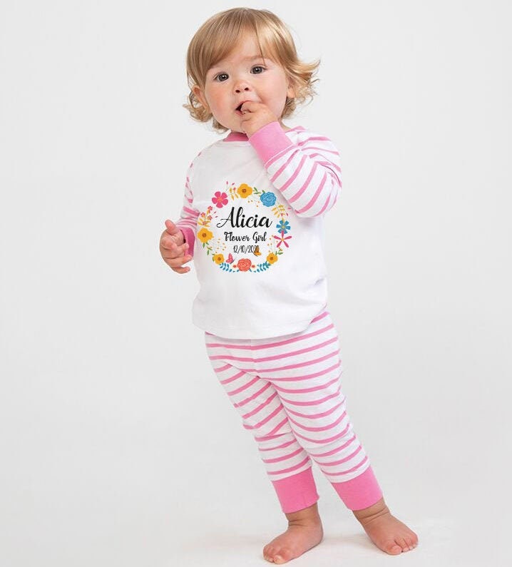 Personalised Flower Girls Pyjamas Flower Girl Pj Set Etsy UK