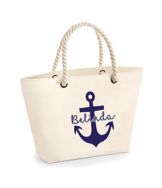Personalised Anchor Beach Bag Custom Beach Bag Honeymoon Etsy Canada