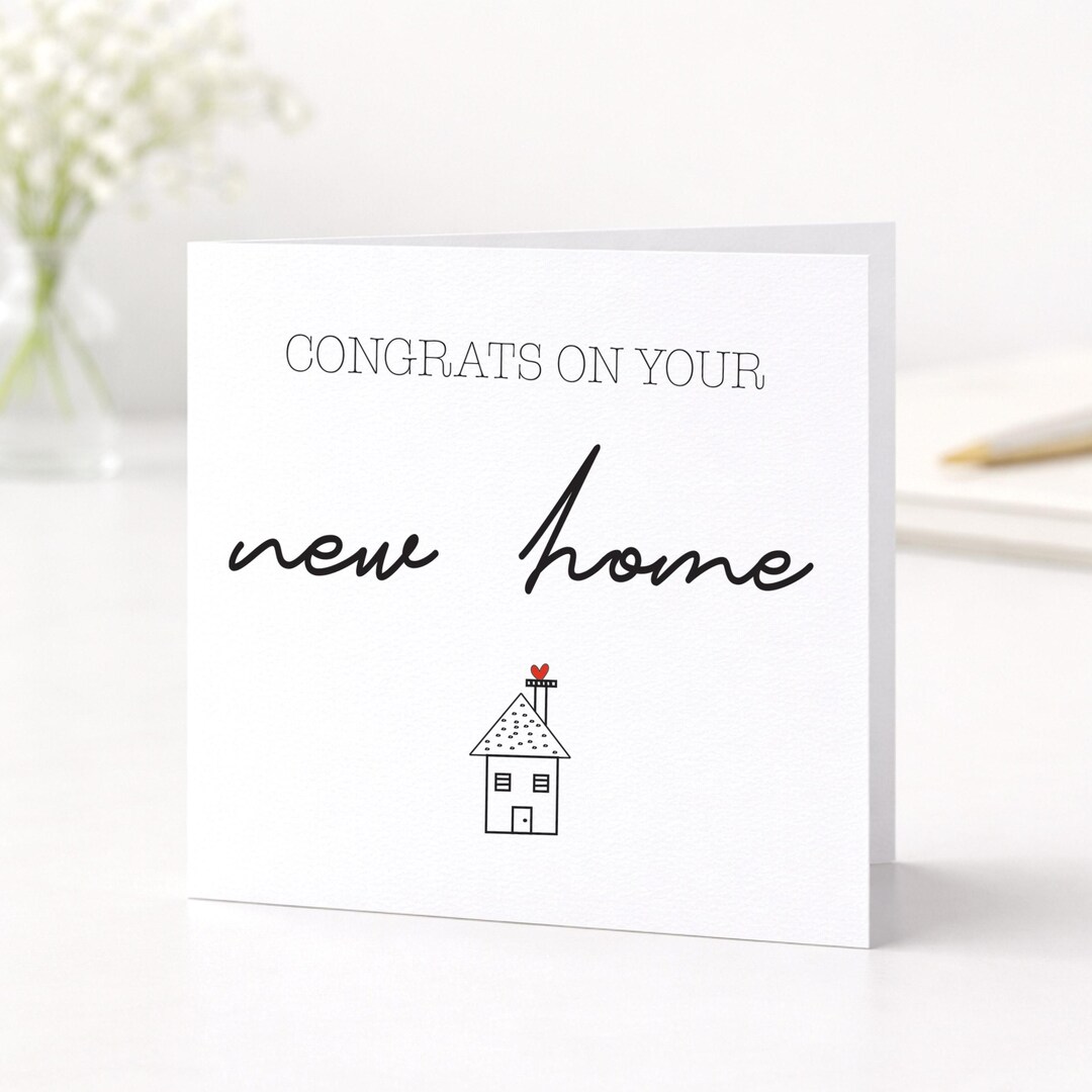 Personalised New Home Card – Minimalist Housewarming Greeting - Etsy