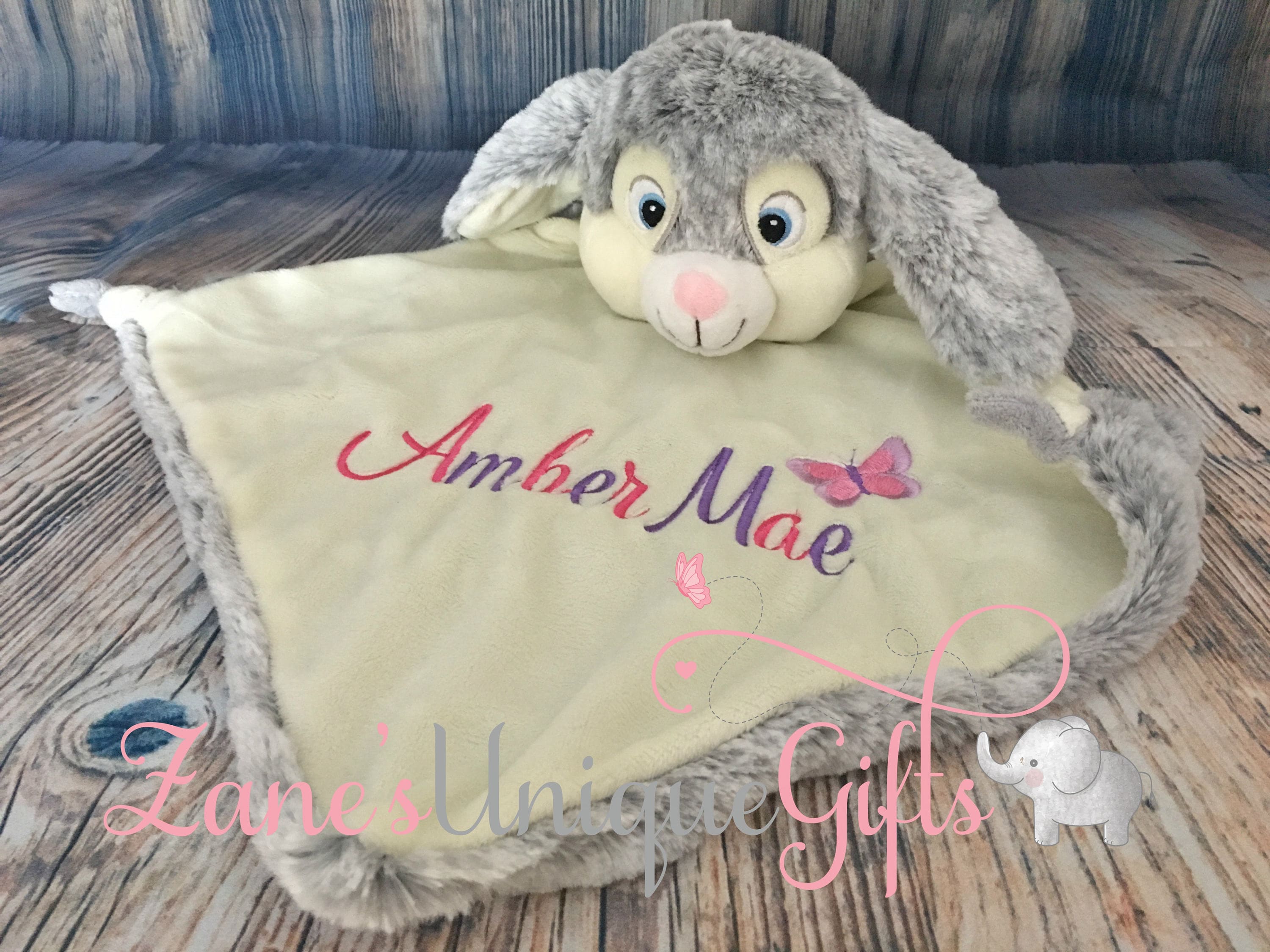 Personalised Teddy Bear Baby Soft Comforter Snuggle Blanket Gift Newborn Blankie