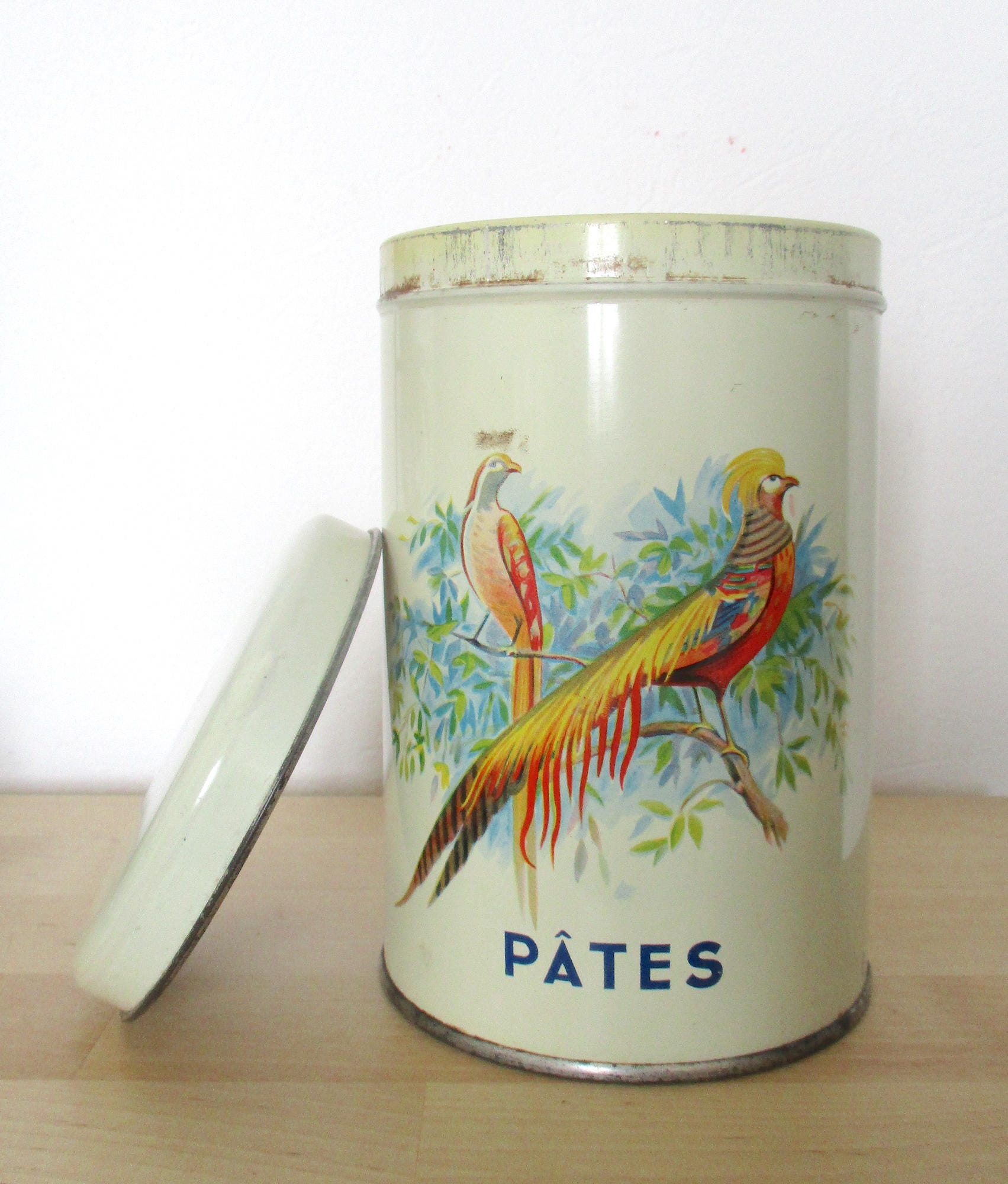 Boîte en Tôle Vintage Sérigraphié Pâtes