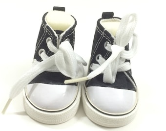 Black Sneakers for 18 Inch Dolls,7.5CM Fashion Doll Shoes fits 18" Dolls like American Girl or Our Generation or Journey Girl Dolls