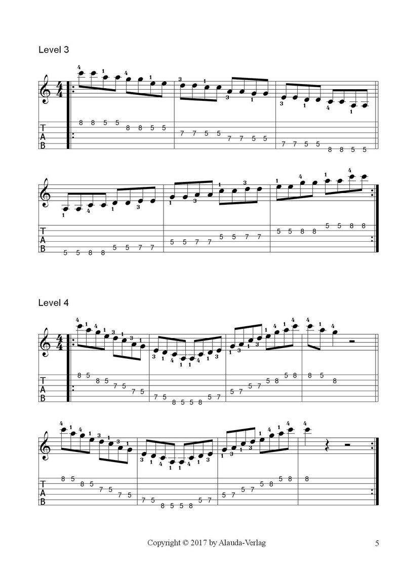 Workshop E-Guitar Pentatonic 1 Edition A Minor / Worksheets PDF image 4