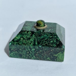 early antique Italian Art Nouveau period Malachite Butler Bell with  Push Button for Bell used by noble families