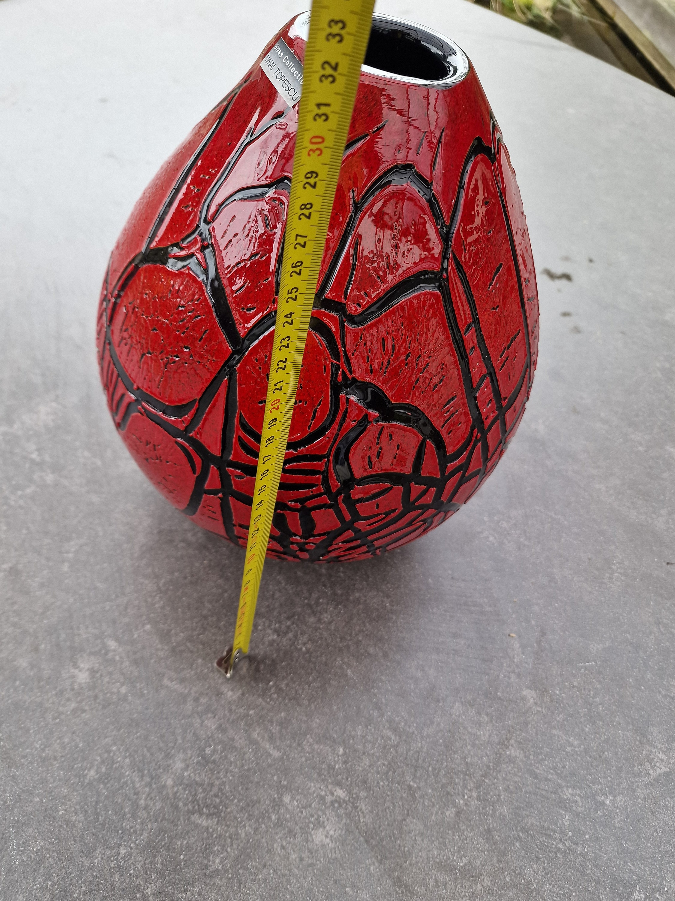 Mihai Topescu アートガラス花瓶 Vintage Mihai Topescu Large Signed Art Glass Vase, a Masterpiece