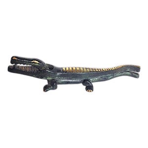 antique crocodile NUTCRACKER brass, 19th perfect charmant notenkraker solid krokodil