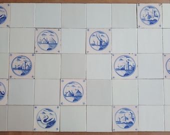 アンティーク デルフト タイル（花模様）、17 世紀 - Etsy 日本