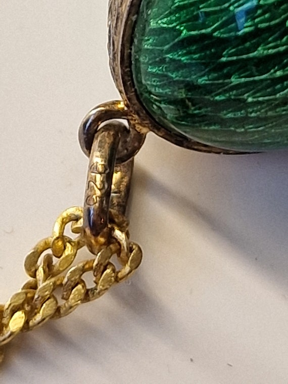 Fabergé medaillon vintage secret compartiment, Eg… - image 7