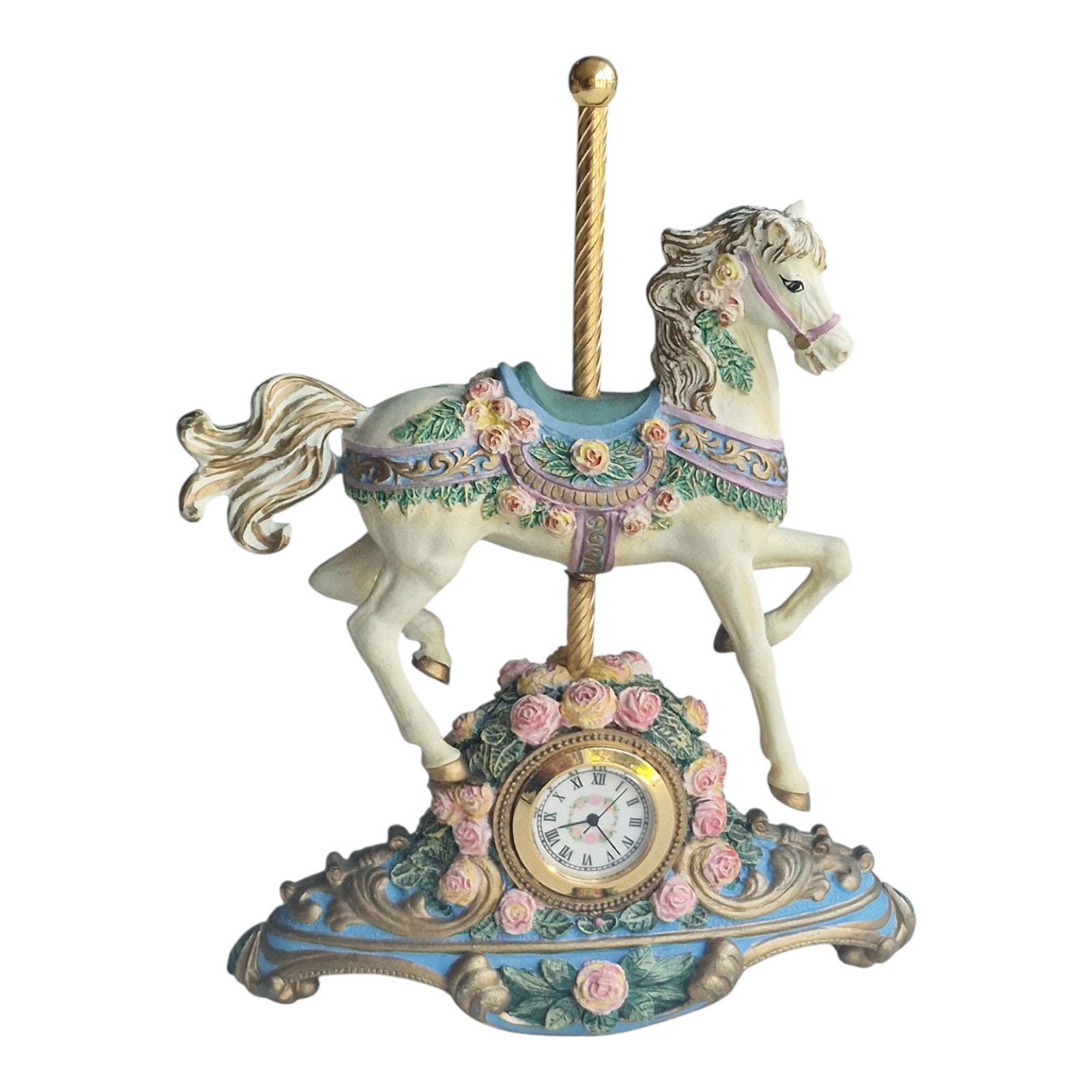 激レア★フランクリンミント/回転木馬 12体/カルーセル 木製ラックとセット★ The Treasury of Carousel Art Franklin Mint 12 Animals plus wood