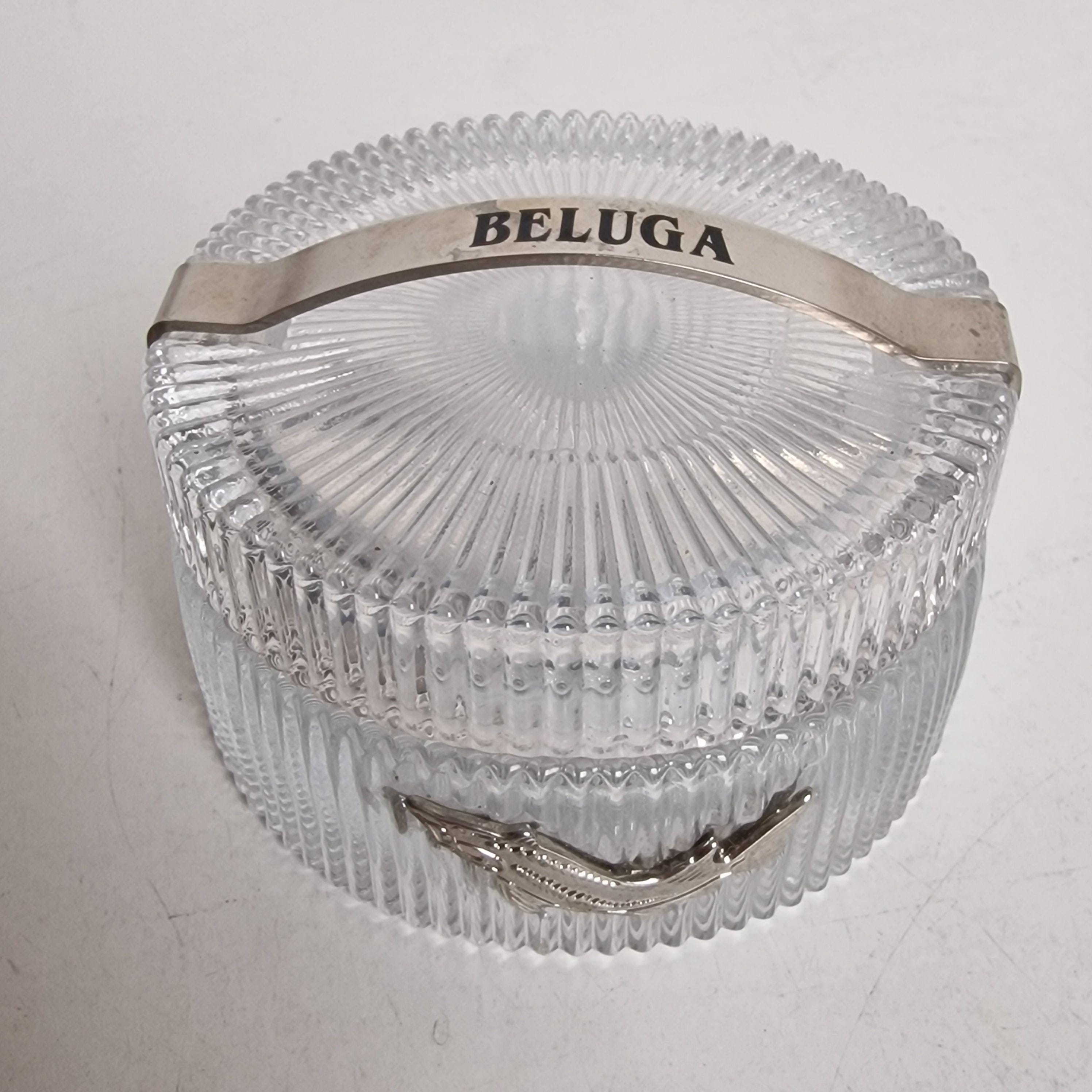 Beluga Crystal Caviar Server | Luxury Crystal and Silver Plated Caviar Dish | Gourmet Food Presentation Elegant Dining Accessory kaviaar