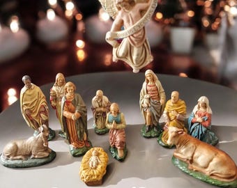 Figurines De Crèche De Noël Avec éclairage - Lot De 5 Personnages - Décoration De Noël Traditionnelle - 8