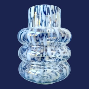 contemporary large Dutch Art Designer part Opaline Glass Holland bubble vase, also available in pink,
