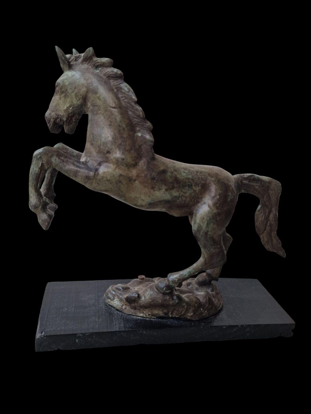 ブロンズ像　馬 ブロンズ製の馬の像、約7.1 x 2.8インチ、ブロンズ製の像 - Etsy 日本