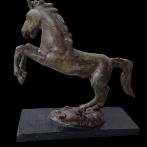 Bronzefigur Pferd ca 18 x 7 cm, bronzierte Bronzefigur Statue