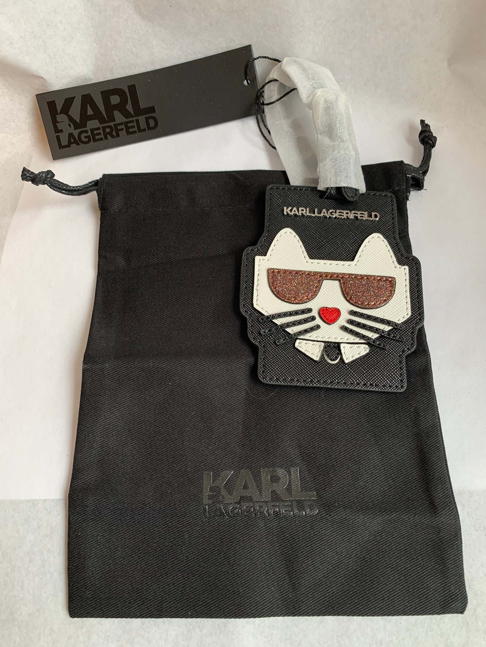Karl Lagerfeld 2 grote kocktail Choupette kat reislabels Etsy