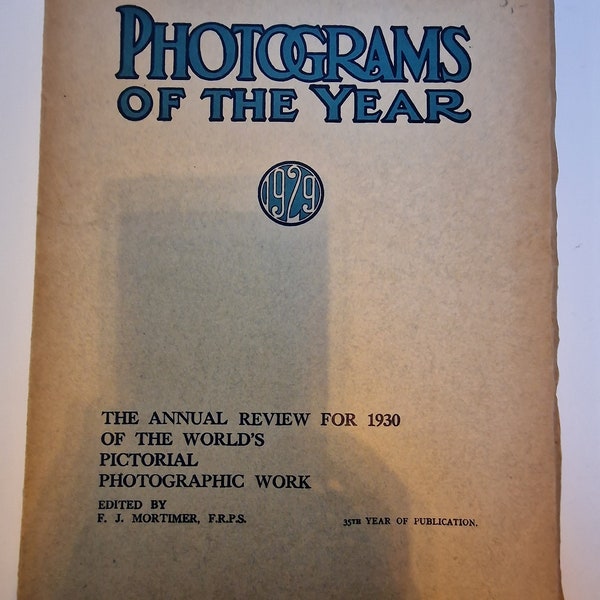 mortimer, F.J. , Photograms of the year,  book boek, annual review for, of the worlds pictorial photographic work, 1929 - 1930