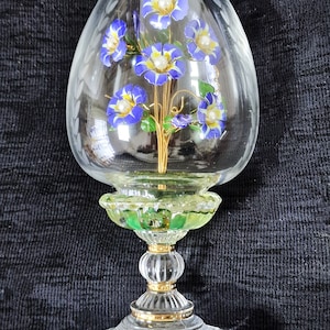 House of Fabergé - Faberge Crystal Collector Egg Het Fabergé Purple Bouquet Egg. - Kristal, 24 Verguld, e-mail, met papier en copy