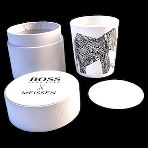 MEISSEN X BOSS vela olifant opdruk, kaars in glas in doos 