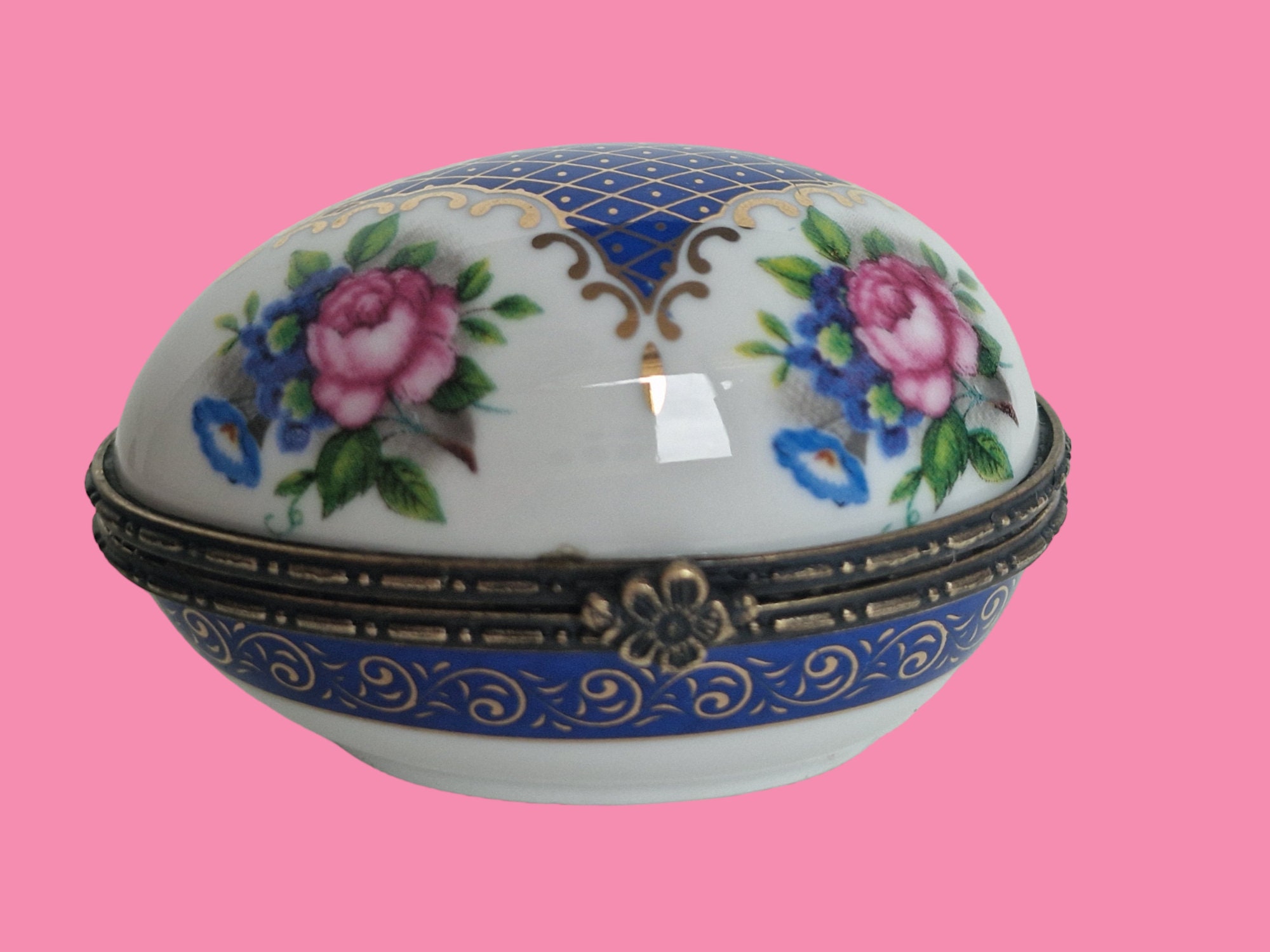 Boîte Bonbonnière Limoges A. Raynaud & Cie - Décor Damons Vieux Chine, Comme Neuve