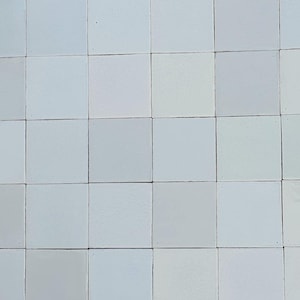 6 Delfter Fliesen, Handgemachte holländische Witjes, 13 x 13 cm blanko weiss handwerklich