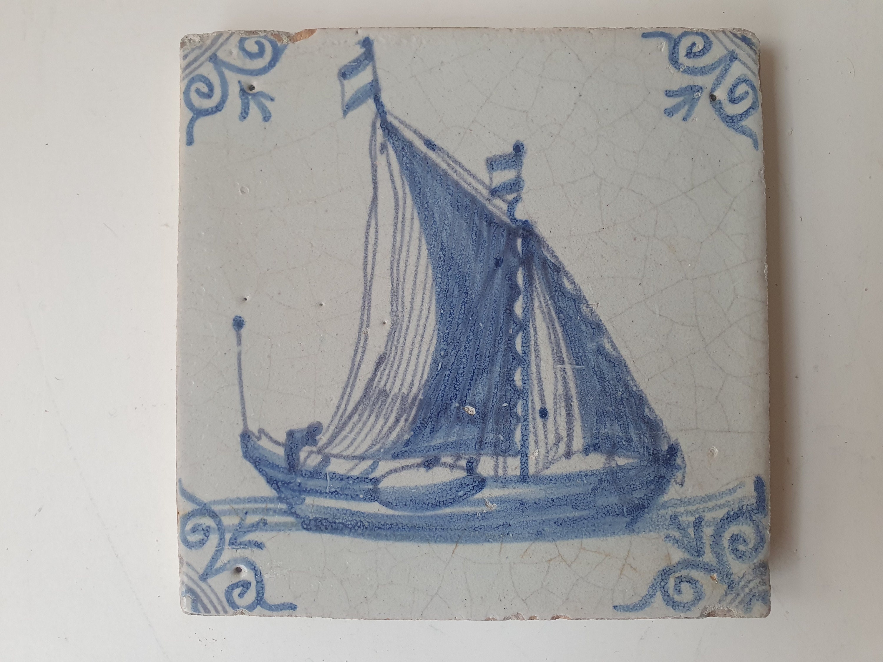 オランダのデルフトタイル – 17世紀の帆船 - Etsy 日本