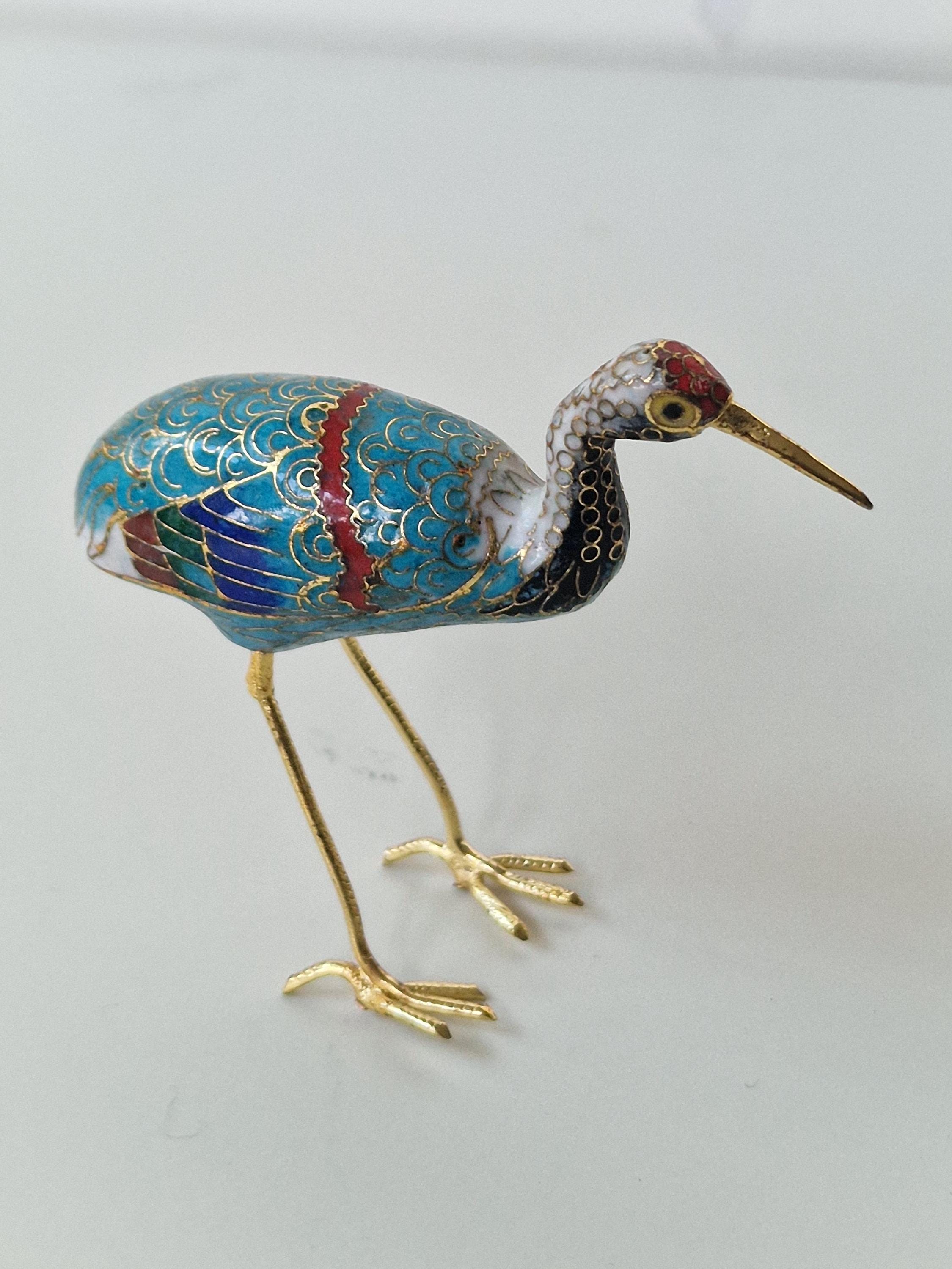 ヴィンテージ 七宝 朱鷺 鶴 エナメル 鳥 中国 / 日本 明治 - Etsy 日本