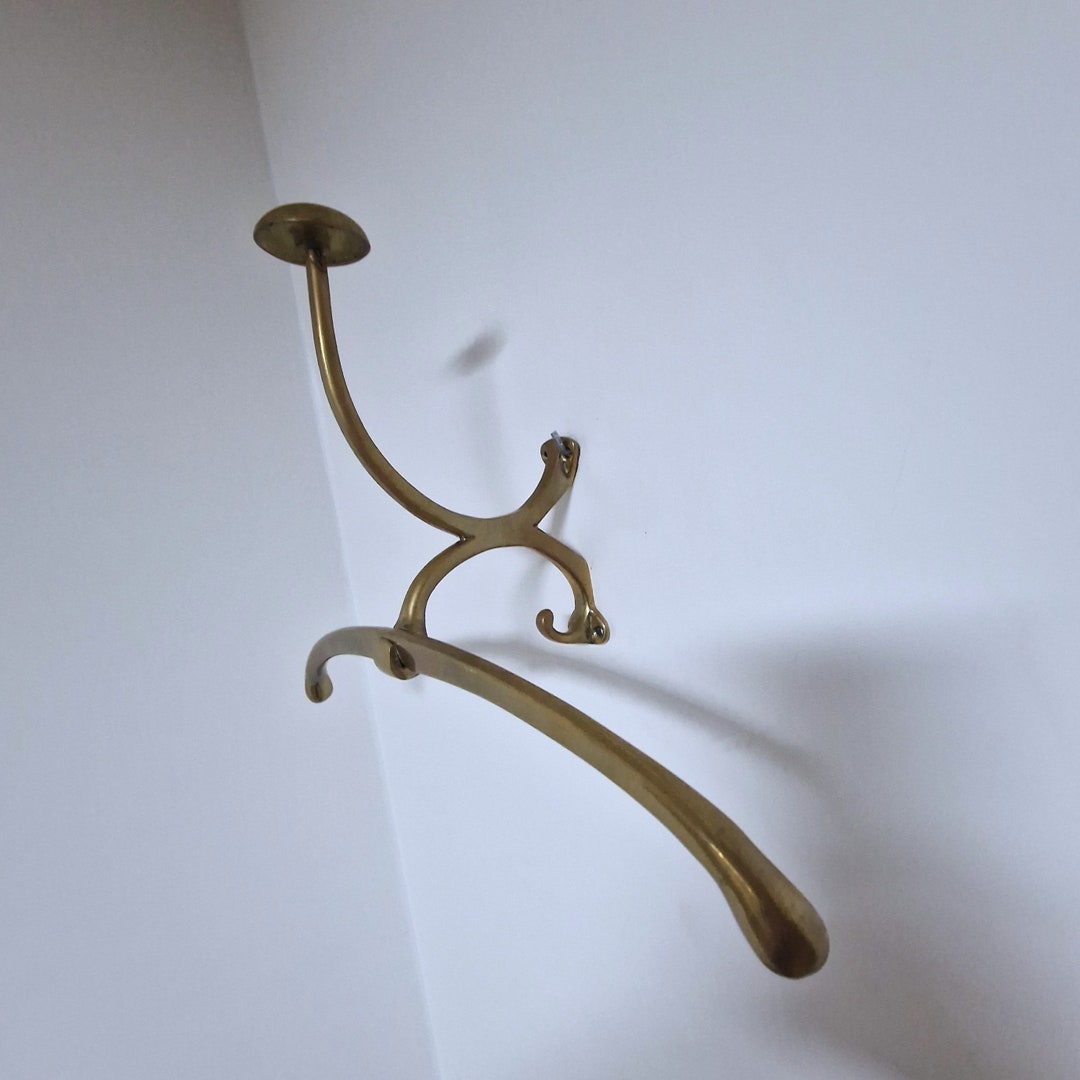 Solid Brass Ocean Liner Coat Hat Rack Wall Mounted Valet Stand Etsy
