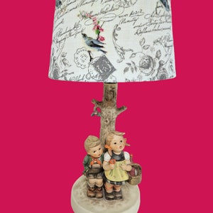 Goebel, hummel  antique biscuit porselein, gemerkt porcelain, rare figure lamp tablelamp