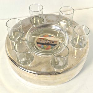 Silver-Plated Caviar and wodka  Server Set with Bone Spoon , vodka kaviaar mcm