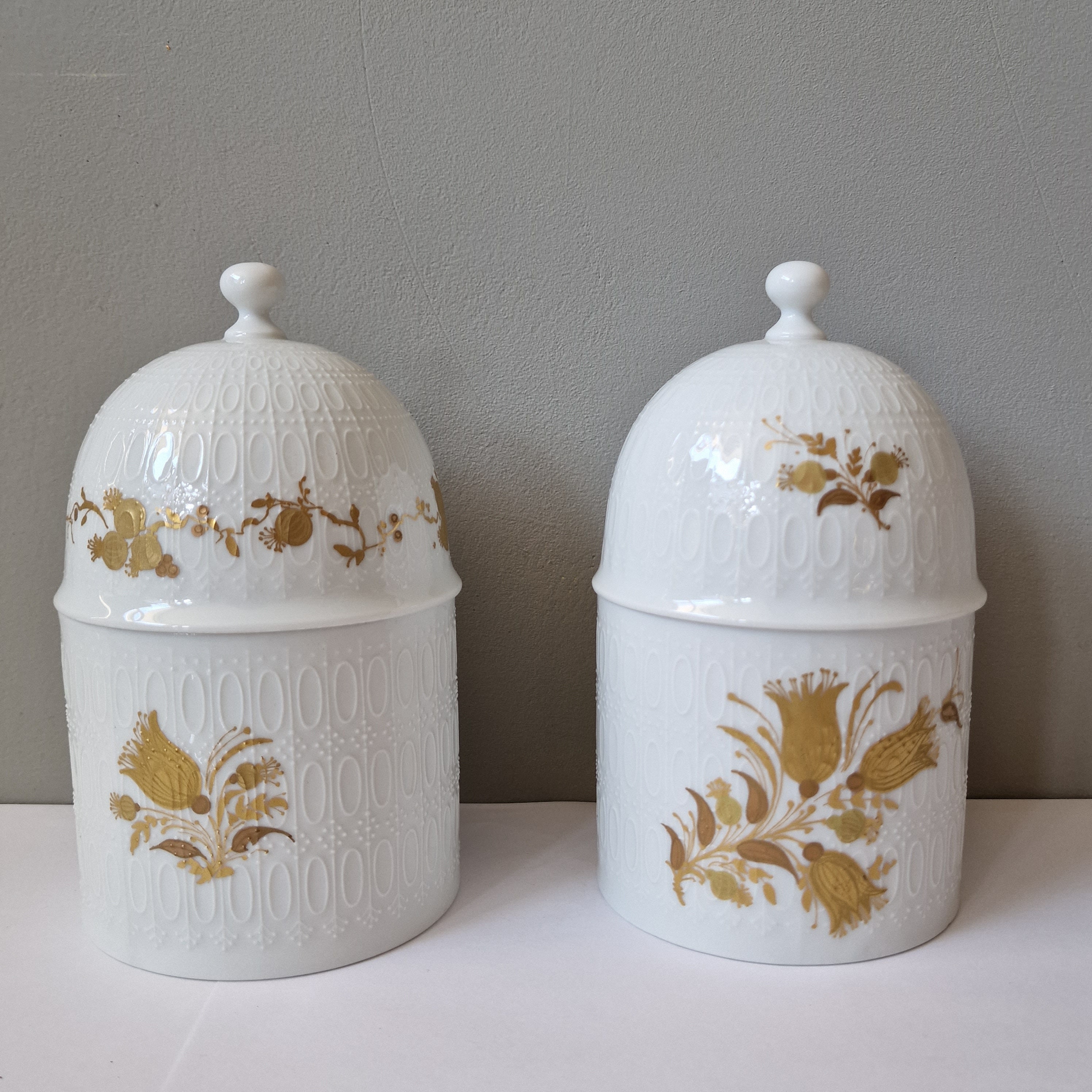 Vintage Bjorn Wiinblad Rosenthal Porcelain Box – Gold Floral