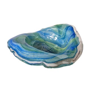 Bowl object  german glass art by peter kaspar, 25 cm,