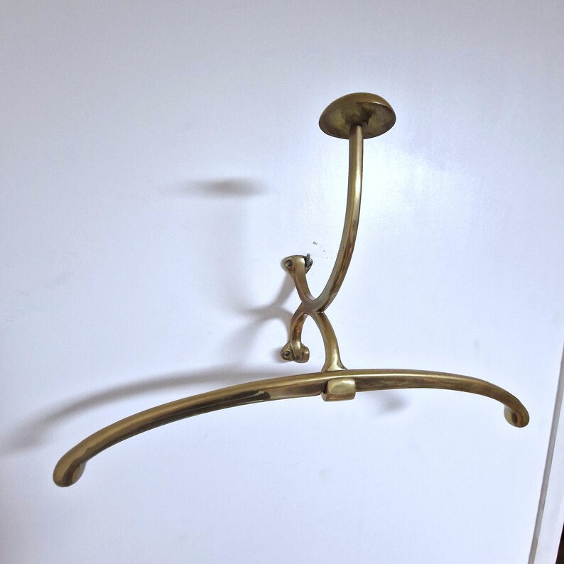 Solid Brass Ocean Liner Coat Hat Rack Wall Mounted Valet Stand Etsy